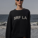 Barrel Sleeve SRF LA Crewneck - Antique Cream on Black