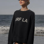 Barrel Sleeve SRF LA Crewneck - Antique Cream on Black - Heidi Merrick