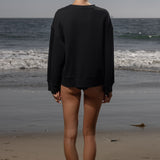 Barrel Sleeve SRF LA Crewneck - Antique Cream on Black