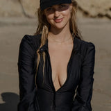 SRF LA Dad Hat - Ivory on Black - Heidi Merrick