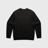 SRF LA Unisex Crewneck - Black on Black - Heidi Merrick