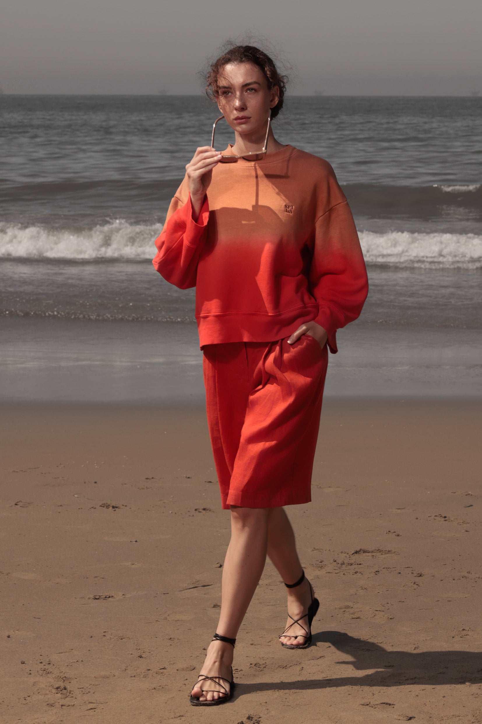 Barrel Sleeve 70's SRF LA Crewneck - Sunset - Heidi Merrick