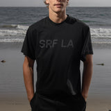 SRF LA Mustache Tee - Black on Black