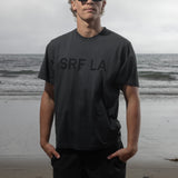 SRF LA Classic Tee - Black on Washed Black
