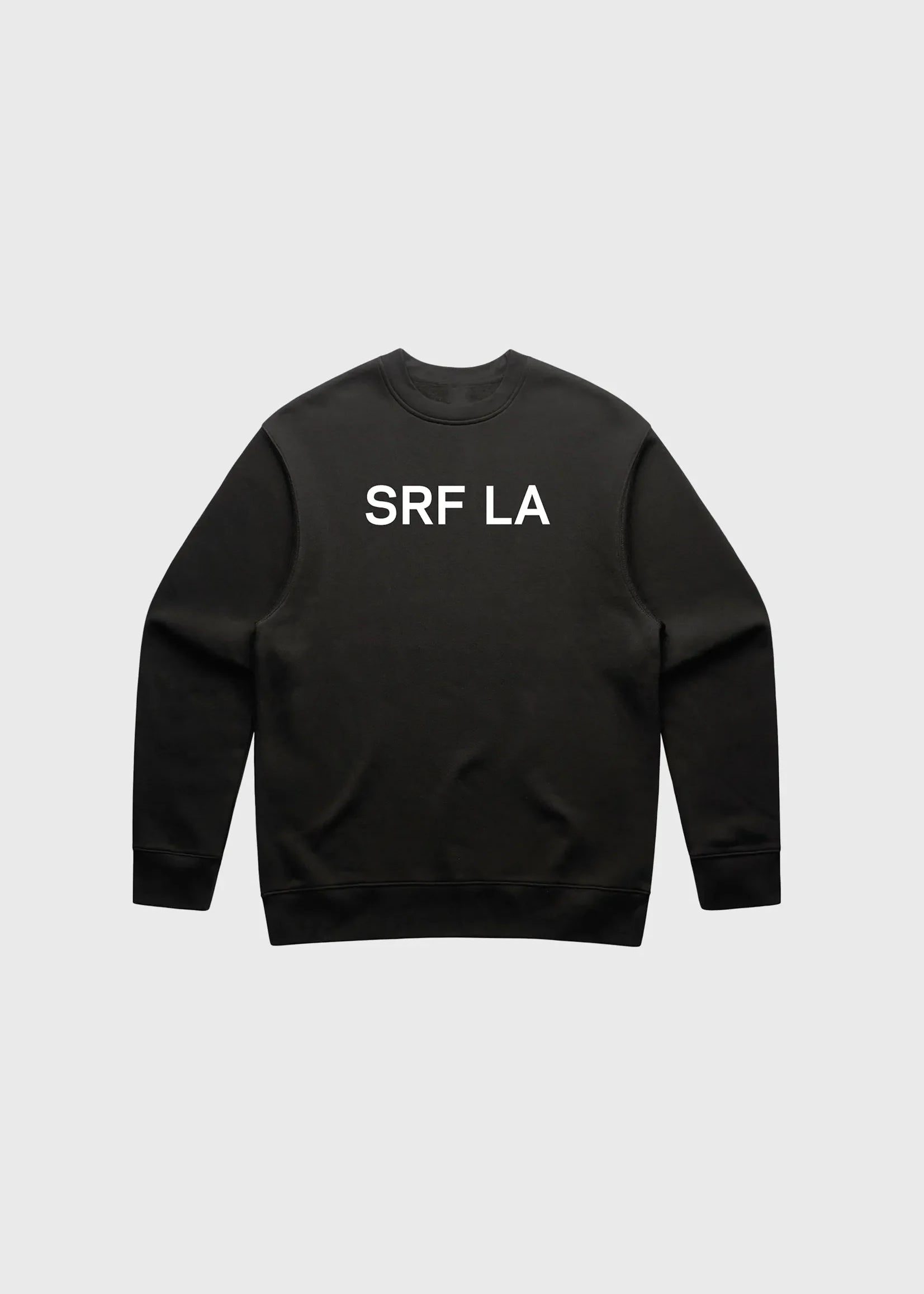 SRF LA Unisex Crewneck - White on Black - Heidi Merrick