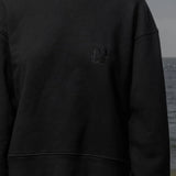 Barrel Sleeve 70's SRF LA Crewneck - Black Embroidered - Heidi Merrick