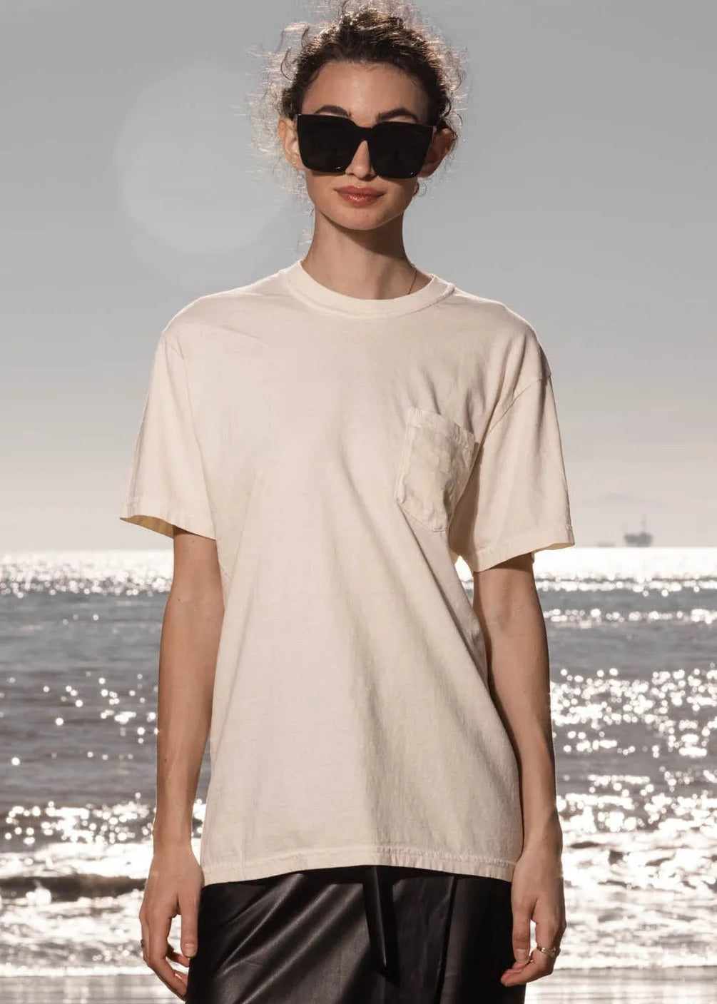 70'S SRF LA TEE - IVORY - Heidi Merrick