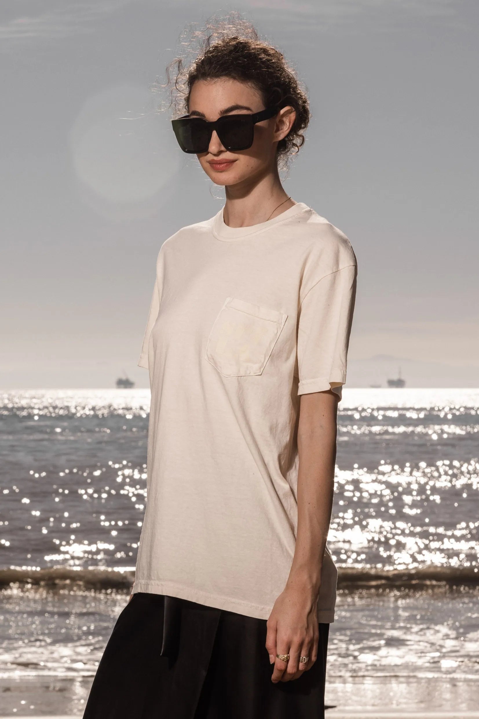 70'S SRF LA TEE - IVORY - Heidi Merrick