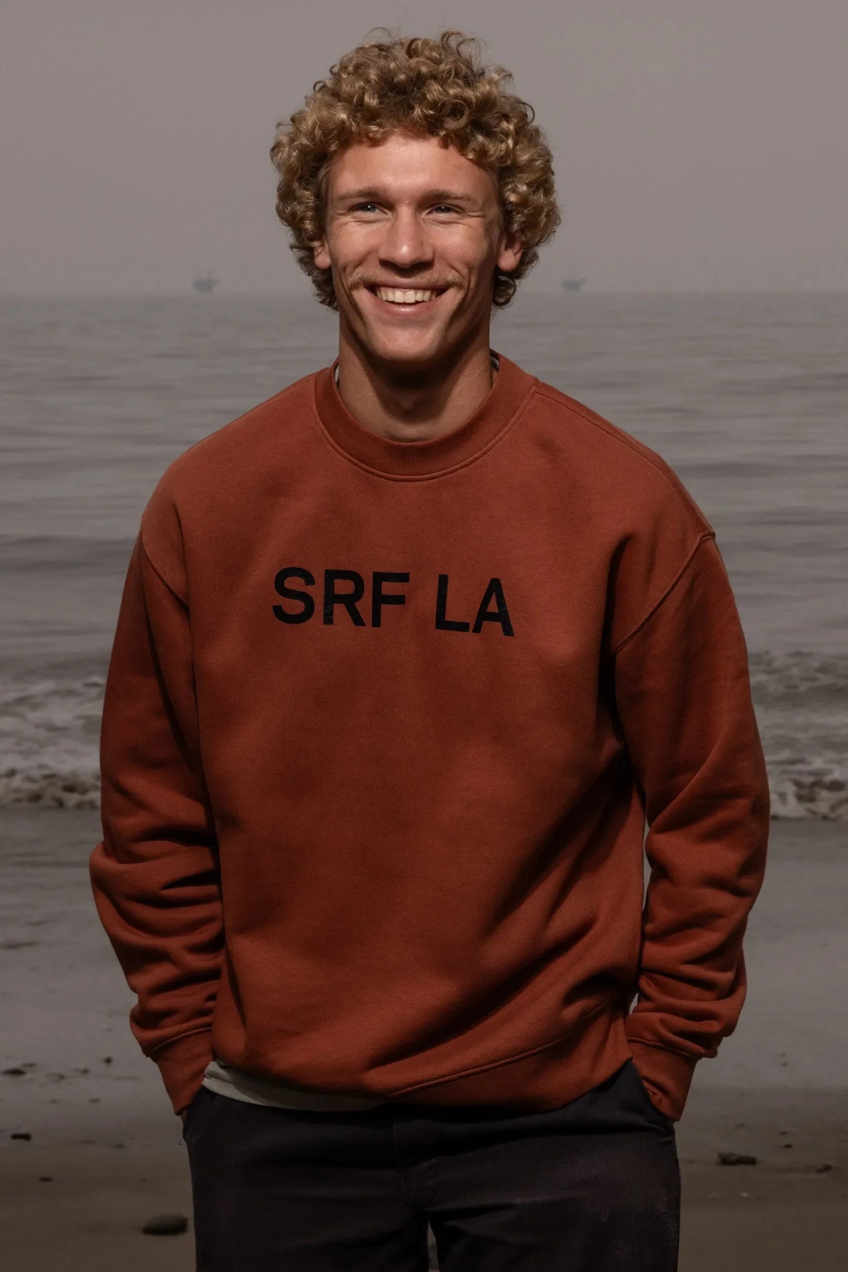 SRF LA Unisex Crewneck - Walnut - Heidi Merrick