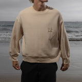 Barrel Sleeve 70's SRF LA Crewneck - Antique Cream Embroidered