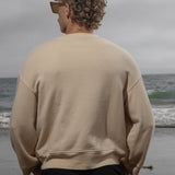 Barrel Sleeve 70's SRF LA Crewneck - Antique Cream Embroidered