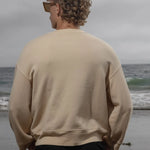 Barrel Sleeve 70's SRF LA Crewneck - Antique Cream Embroidered - Heidi Merrick