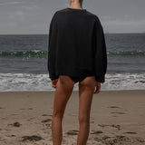 Barrel Sleeve 70's SRF LA Crewneck - Black Embroidered