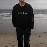 Barrel Sleeve SRF LA Crewneck - Antique Cream on Black