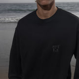 Barrel Sleeve 70's SRF LA Crewneck - Black Embroidered