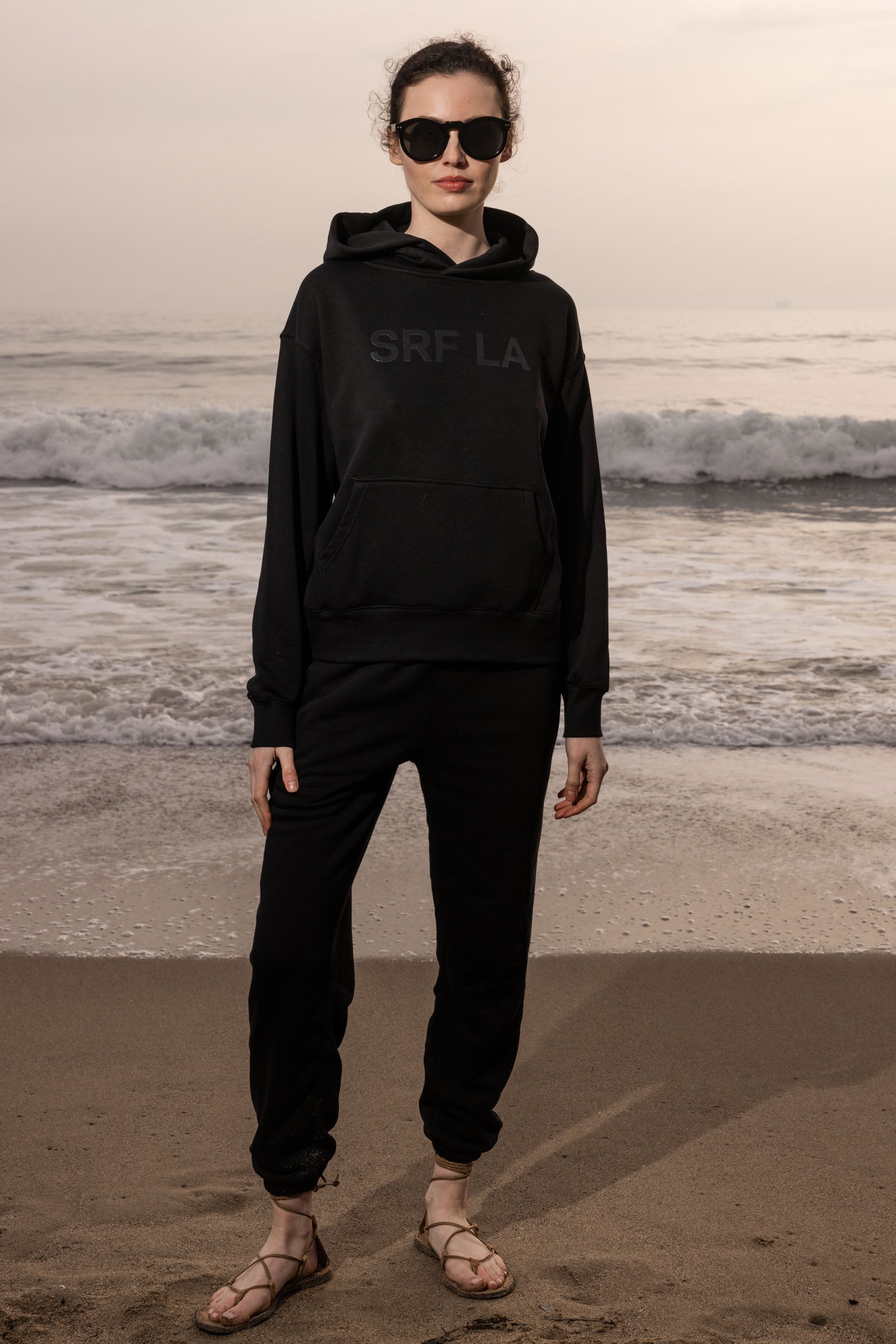 70'S SRF LA SWEATPANTS - BLACK - Heidi Merrick