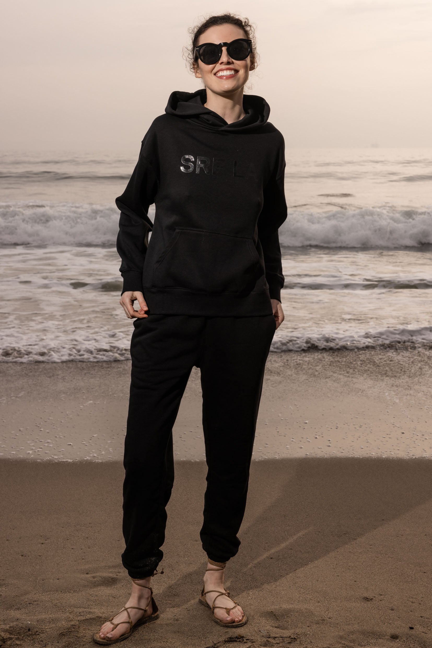 70'S SRF LA SWEATPANTS - BLACK - Heidi Merrick