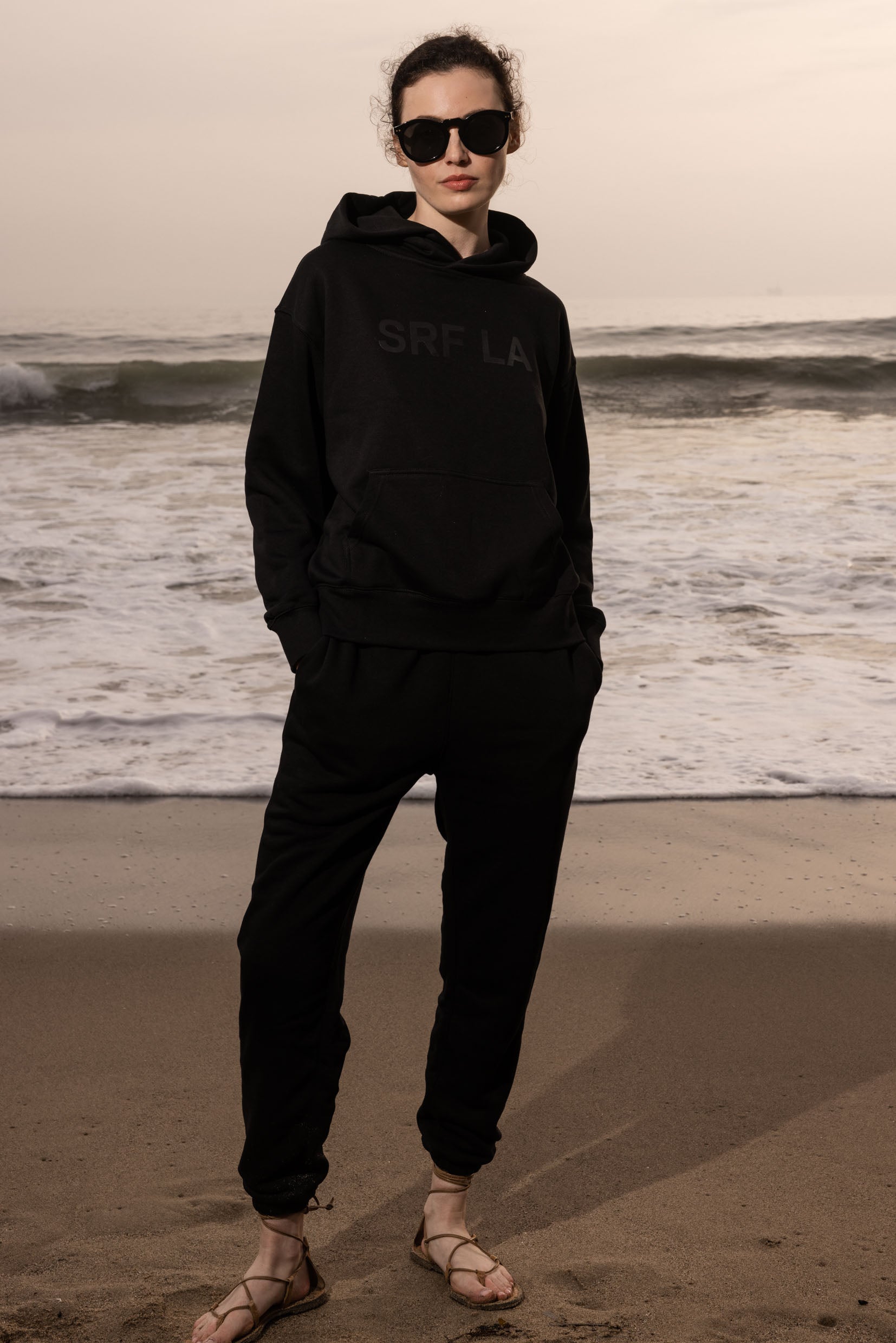 70'S SRF LA SWEATPANTS - BLACK - Heidi Merrick