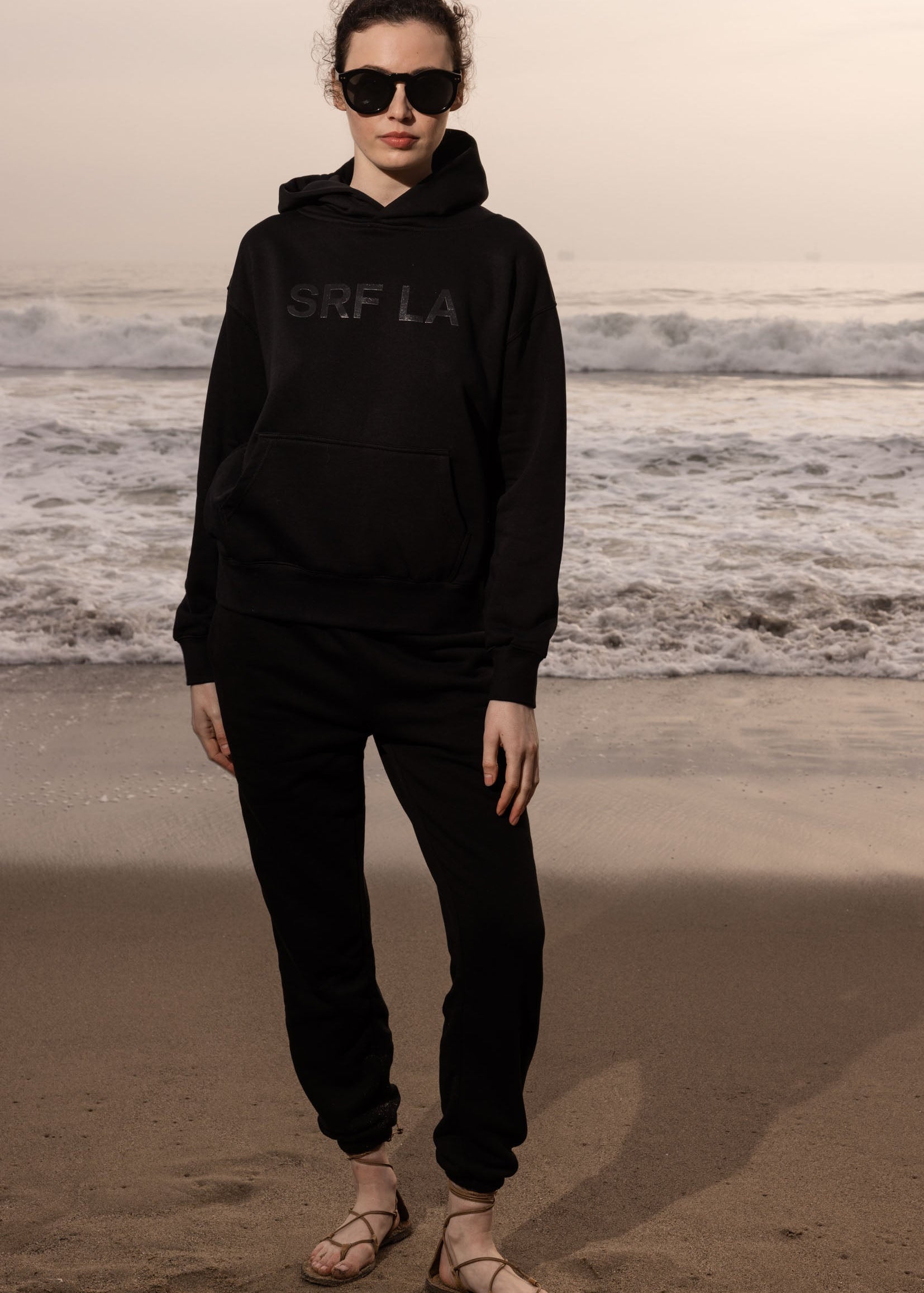 70'S SRF LA SWEATPANTS - BLACK - Heidi Merrick