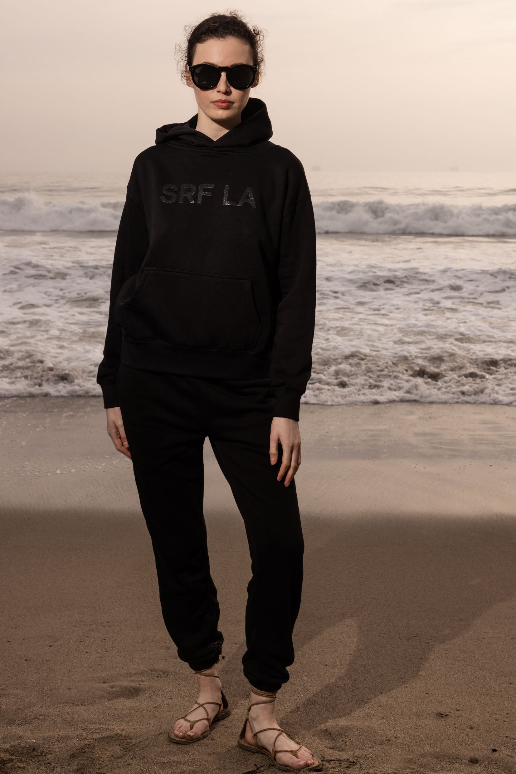 70'S SRF LA SWEATPANTS - BLACK - Heidi Merrick