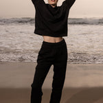 70'S SRF LA SWEATPANTS - BLACK - Heidi Merrick