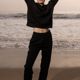 70'S SRF LA SWEATPANTS - BLACK - Heidi Merrick