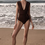 CAMELIA SUIT - CHOCOLATE - Heidi Merrick
