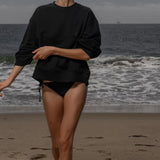 Barrel Sleeve 70's SRF LA Crewneck - Black Embroidered