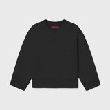 Barrel Sleeve 70's SRF LA Crewneck - Black Embroidered - Heidi Merrick