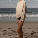 Barrel Sleeve SRF LA Crewneck - Ivory on Antique Cream - Heidi Merrick