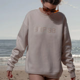 SRF SB Unisex Crewneck - Cream on Cream - Heidi Merrick