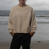 Barrel Sleeve SRF LA Crewneck - Ivory on Antique Cream