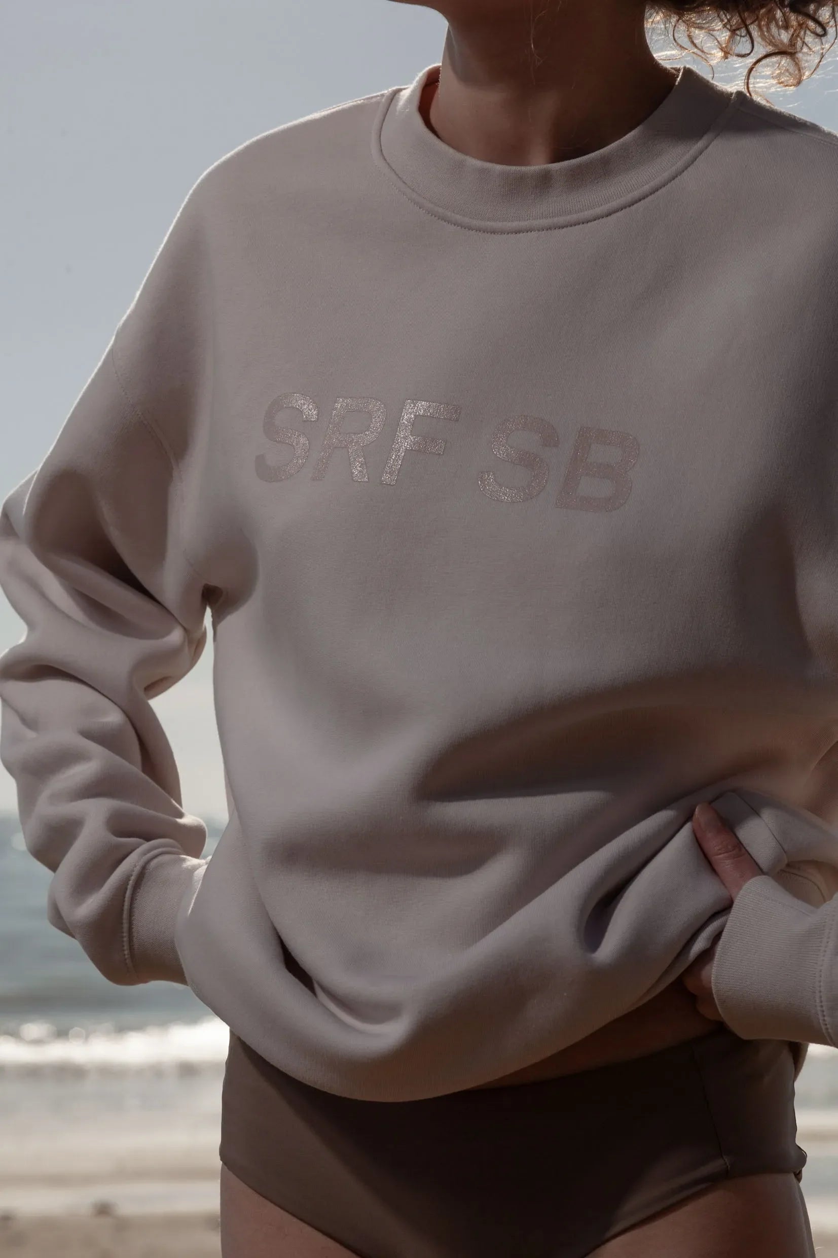 SRF SB Unisex Crewneck - Cream on Cream - Heidi Merrick