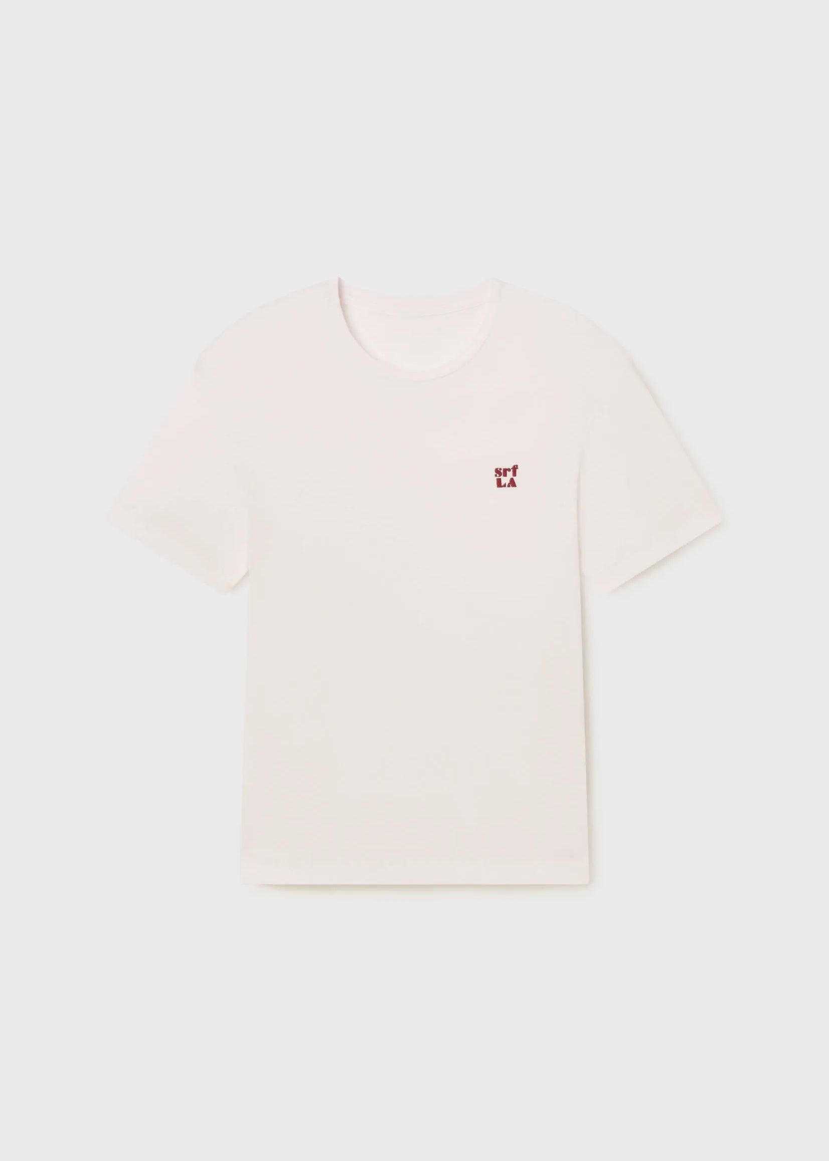 70's SRF LA Slim Tee - Red Embroidered - Heidi Merrick