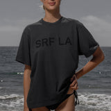 SRF LA Classic Tee - Black on Washed Black
