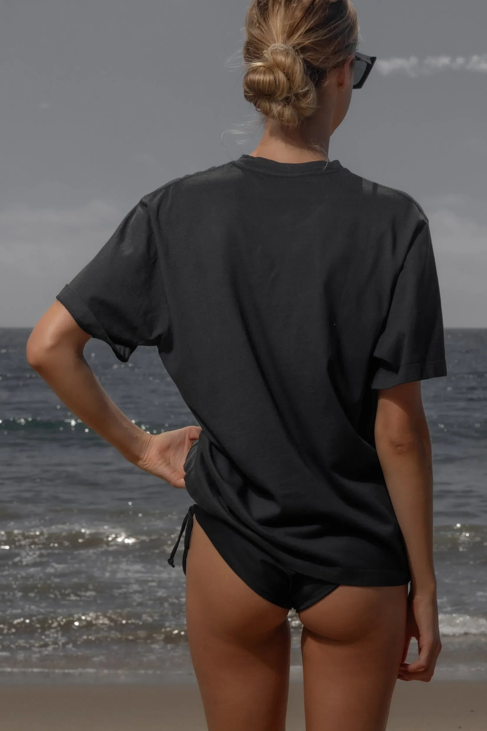 SRF LA Classic Tee - Black on Washed Black - Heidi Merrick