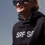 SRF SB Unisex Hoodie - Cream on Black - Heidi Merrick