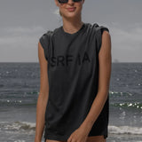 SRF LA Classic Tee - Black on Washed Black - Heidi Merrick
