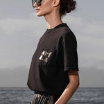 70'S SRF LA TEE - BLACK ON BLACK - Heidi Merrick