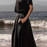 70'S SRF LA TEE - BLACK ON BLACK - Heidi Merrick