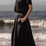 70'S SRF LA TEE - BLACK ON BLACK - Heidi Merrick