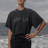 SRF LA Mustache Tee - Black on Black