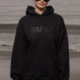 SRF LA Unisex Hoodie - Black on Black - Heidi Merrick