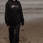 SRF LA Unisex Hoodie - Cream on Black - Heidi Merrick