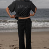 SRF LA Mustache Tee - Black on Black