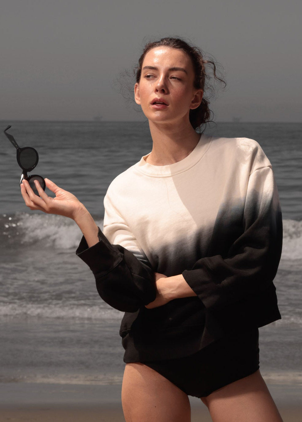 Barrel Sleeve 70's SRF LA Crewneck - Moonlight - Heidi Merrick