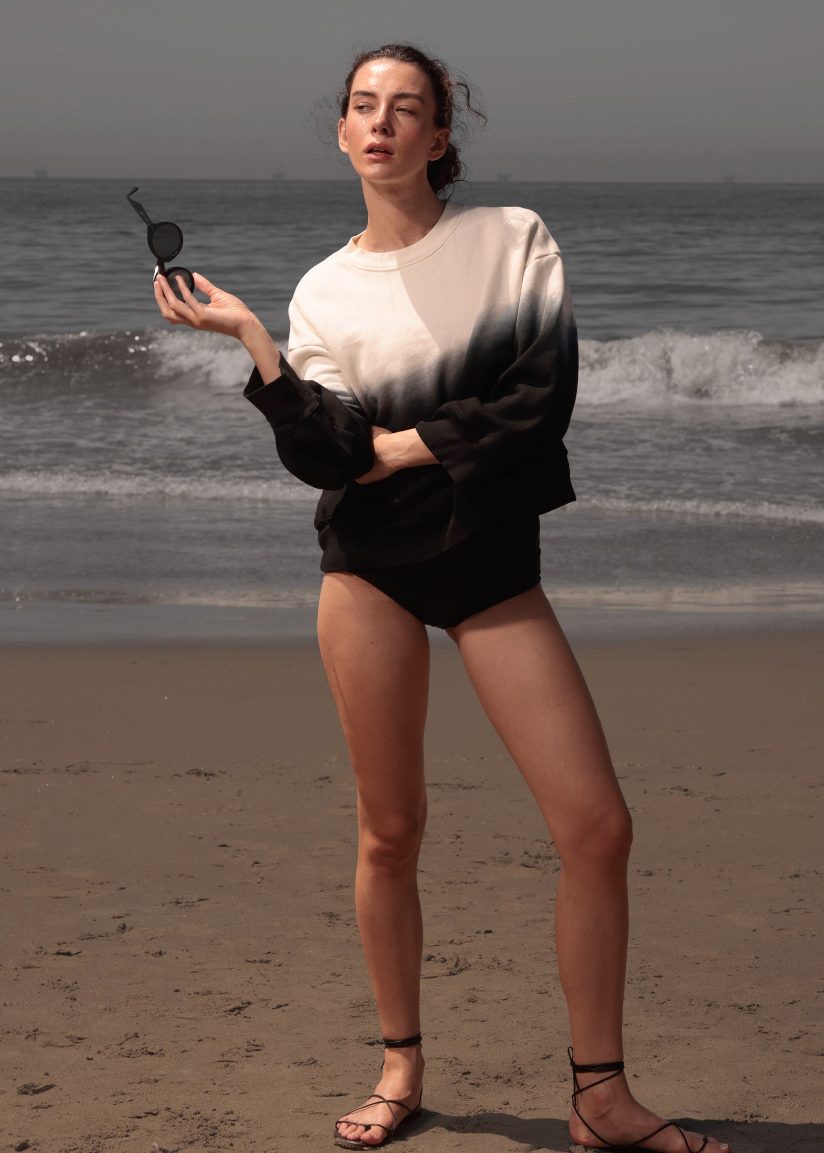 Barrel Sleeve 70's SRF LA Crewneck - Moonlight - Heidi Merrick