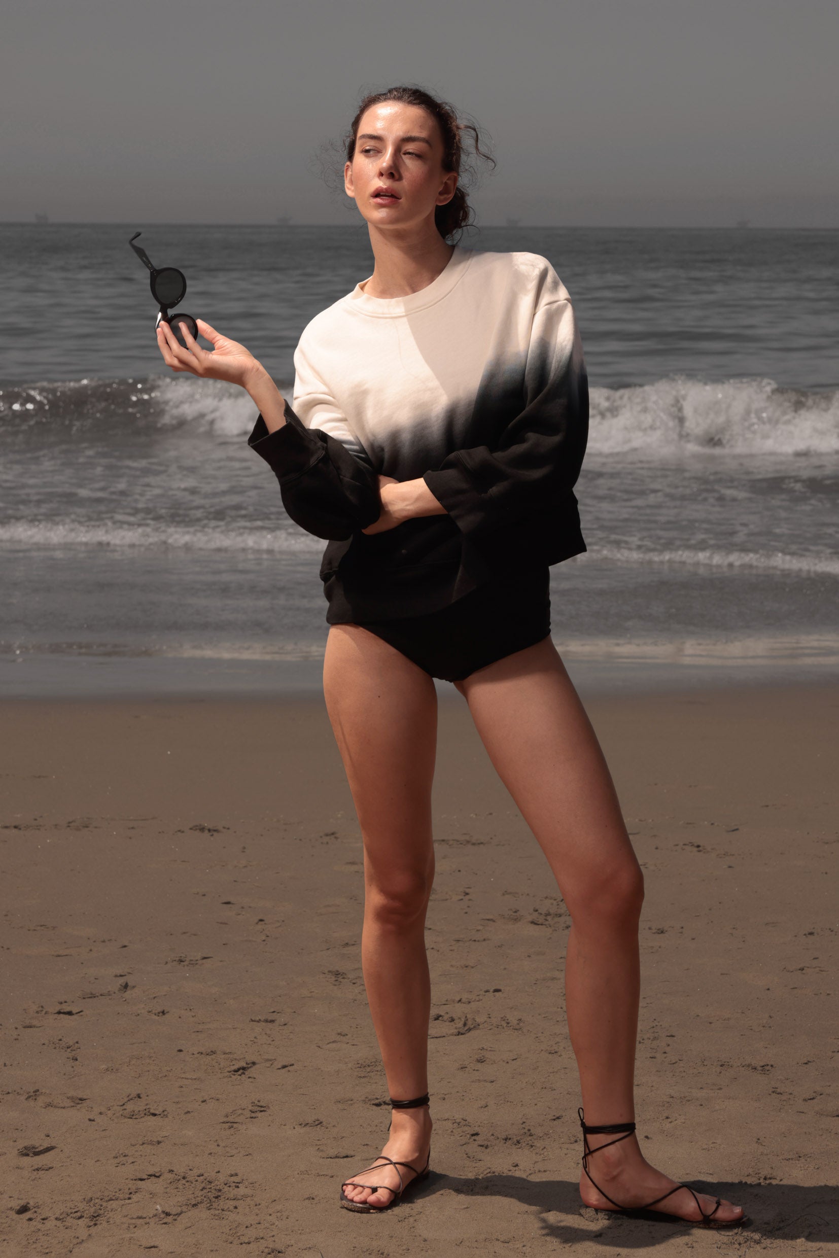 Barrel Sleeve 70's SRF LA Crewneck - Moonlight - Heidi Merrick
