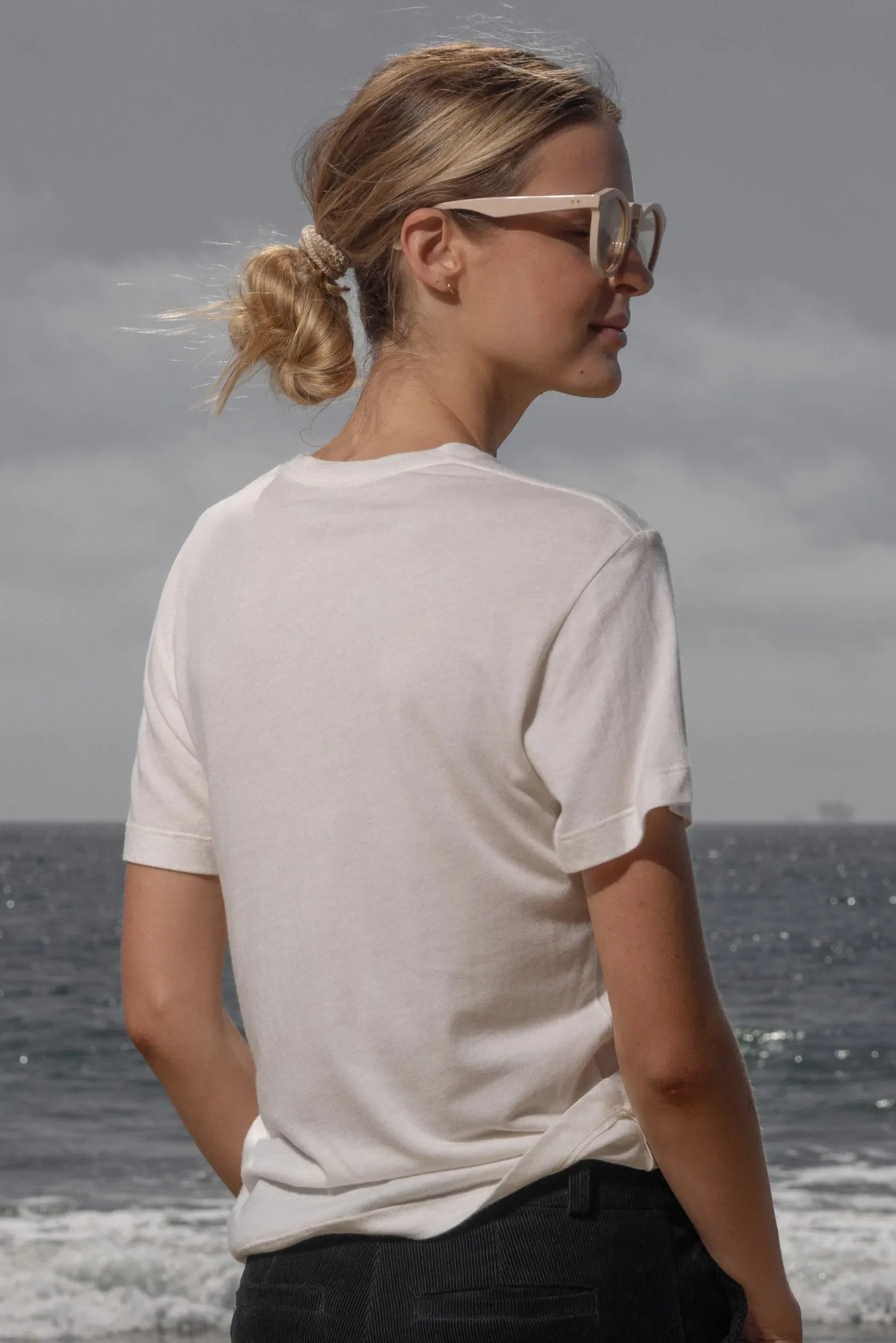 70's SRF LA Slim Tee - Red Embroidered - Heidi Merrick