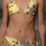 Knotted Bikini Bottom - Yellow Batik - Heidi Merrick